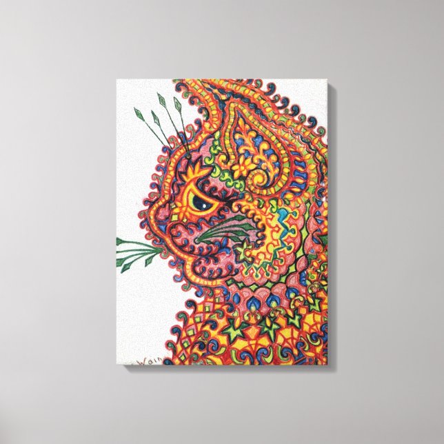 Cat, Louis Wain Canvas Print (Front)