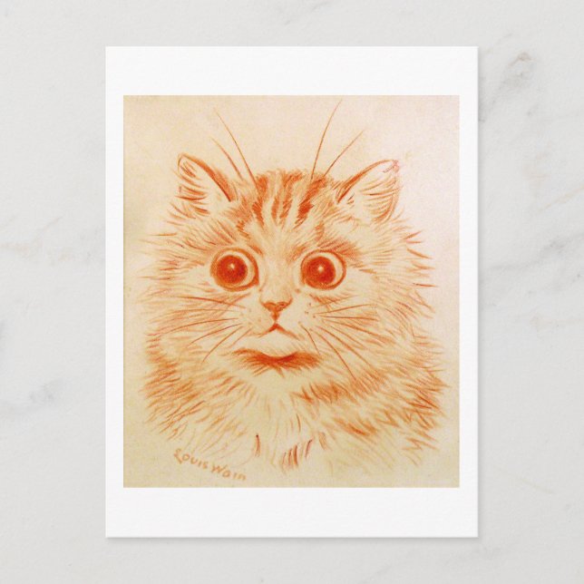 Cat, Louis Wain Postcard (Front)