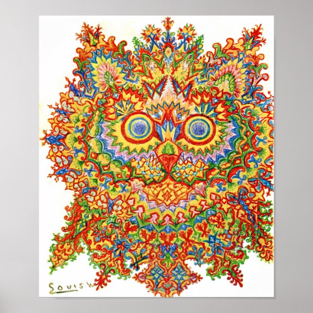 Cat, Louis Wain Poster (Front)