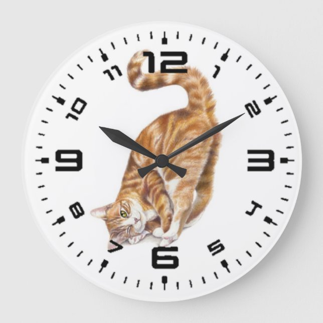 Cat love Acrylic Wall Clock (Front)