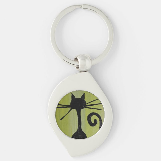 CAT LOVE ARTISTIC GIFT  KEY RING (Front)