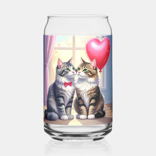 Cat Love Can Glass (Front)