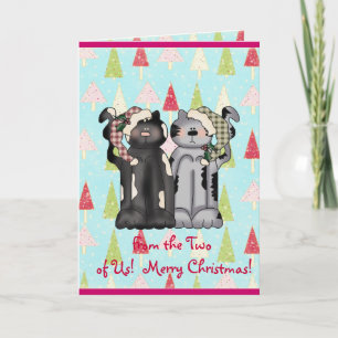 Cat love Christmas card