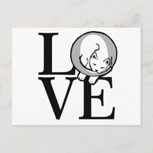 Cat Love Click to Customise Decor Colour Postcard