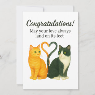 Cat Love Greeting Card: Wedding, Anniversary, Cele Holiday Card