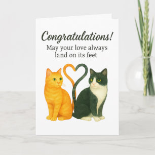 Cat Love Greeting Card: Wedding, Anniversary, Cele Holiday Card