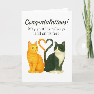 Cat Love Greeting Card: Wedding, Anniversary, Cele Holiday Card
