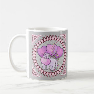 Cat Love Heart mug