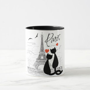 Cat love in Paris Mug