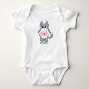 Cat Love letter Baby Bodysuit