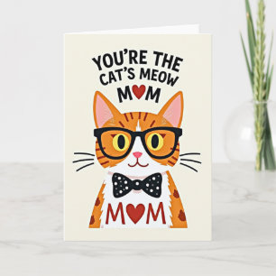 Cat Love Mothers Day Greeting Card