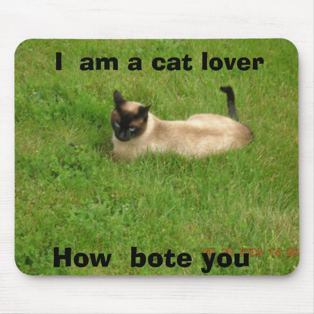 cat love mouse mat (Front)
