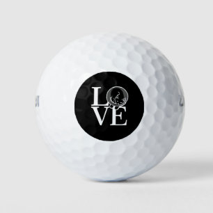 Cat Love on Black Golf Balls