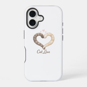 Cat Love Phone Case – Cute Cat Tail Heart Design