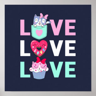 Cat Love Poster