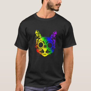 Cat Love Rainbow Gay And Lesbian Lgbt Pride T-Shirt