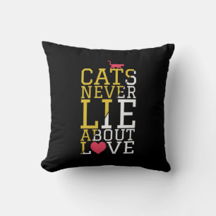 Cat Love Truth Quote Cushion