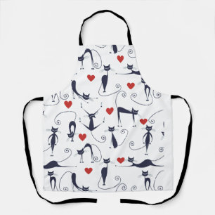 Cat love world apron