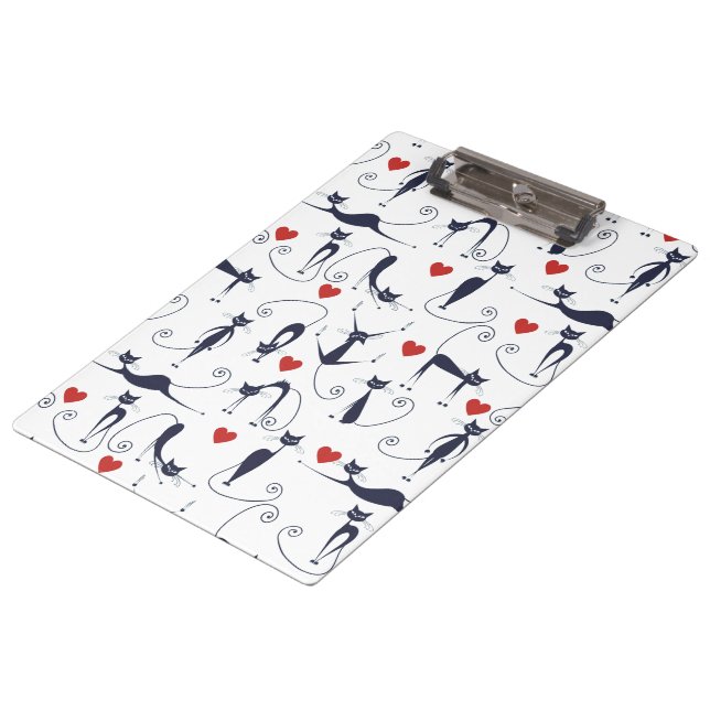 Cat love world clipboard (Angled)
