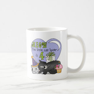 Cat Lover 4th Birthday  T-shirts and Gifts Coffee Mug