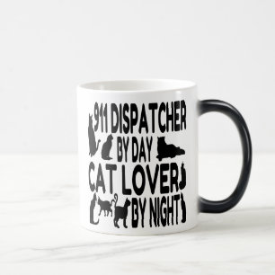 Cat Lover 911 Dispatcher Magic Mug