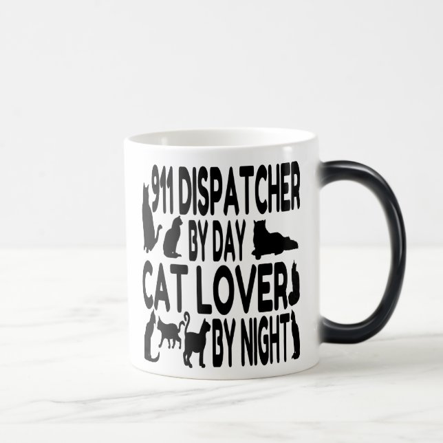Cat Lover 911 Dispatcher Magic Mug (Right)