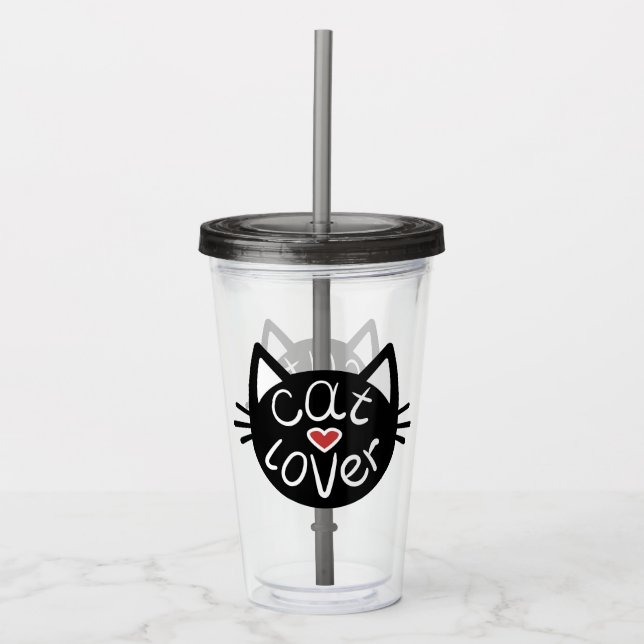 Cat Lover Acrylic Tumbler (Front)