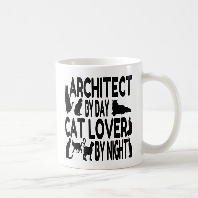 Cat Lover Architect Coffee Mug (Right)
