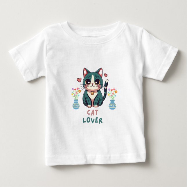 Cat Lover Baby T-Shirt (Front)
