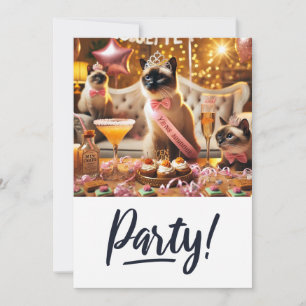 CAT Lover Bachelorette Party  Invitation