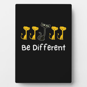 Cat Lover Be Different Plaque