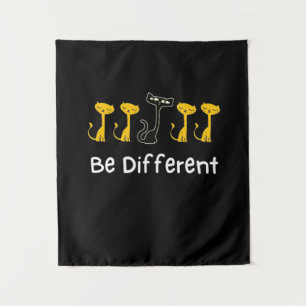 Cat Lover Be Different Tapestry