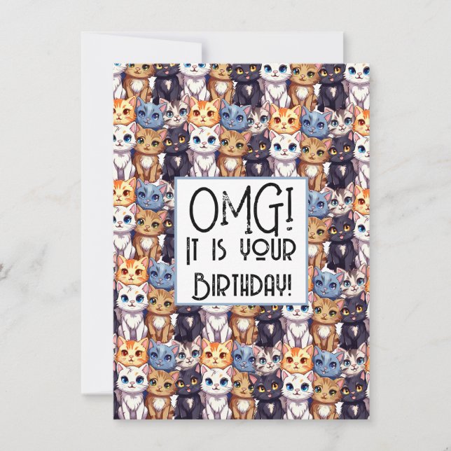 Cat Lover Birthday l OMG It is Your Birthday Funny (Front)