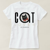 Cat Lover Black Red Green Bow Tie Name Custom