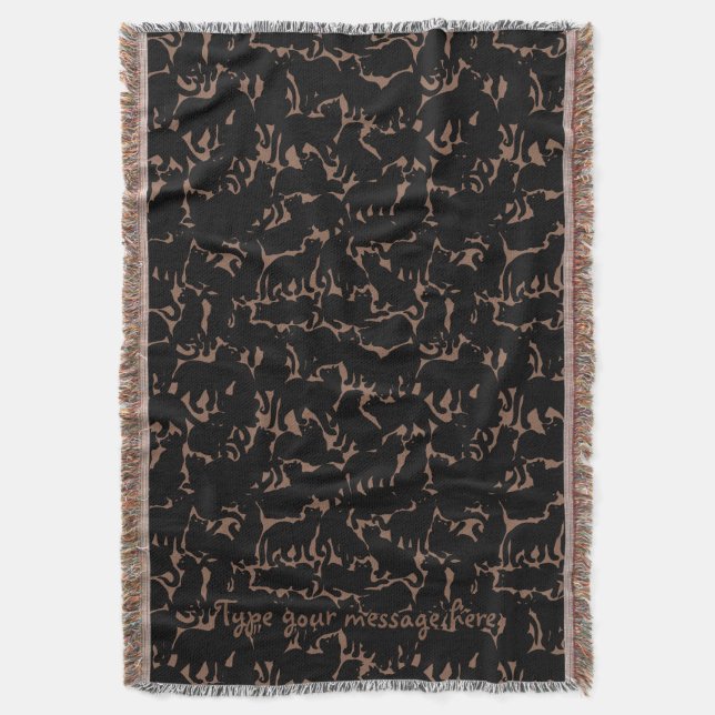 Cat Lover Blanket Le Chat Fat Cat Throw Blanket (Front Vertical)