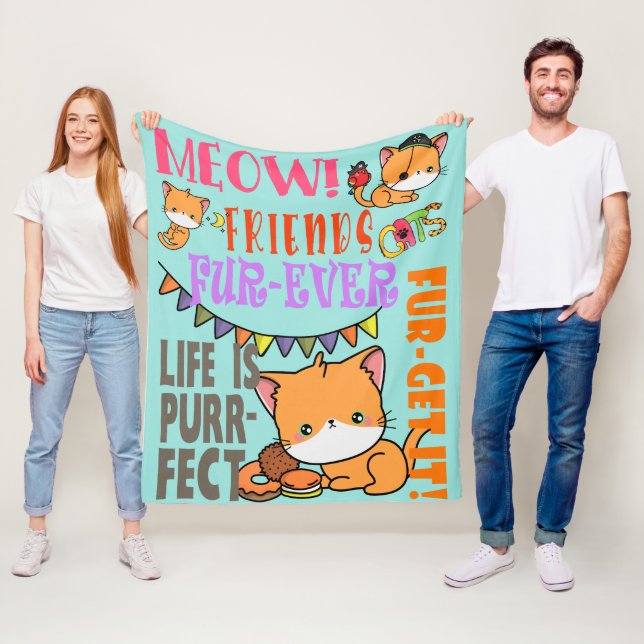 Cat Lover Blanket - Ultra Soft Fuzzy Throw Gift (In Situ)