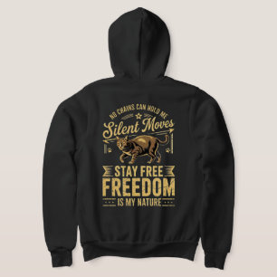 Cat Lover Bold Freedom Graphic Hoodie