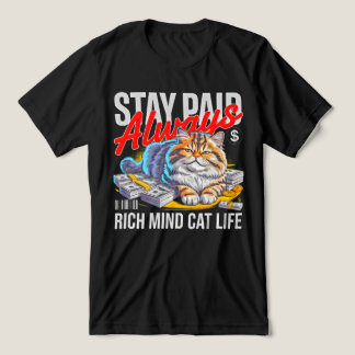 Cat Lover Bold Hustle Streetwear Tee for Ambitious