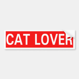 Cat Lover Bumper Sticker