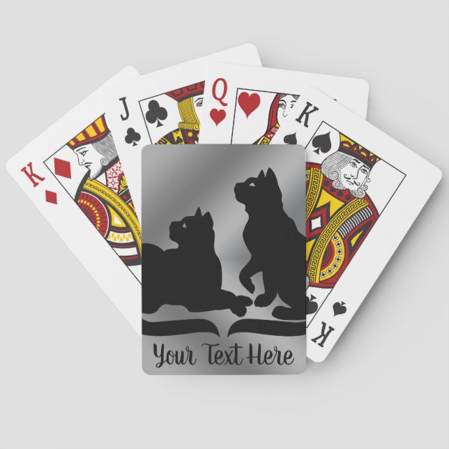 Cat Lover Cards Black Cat Playing Cards (Back)