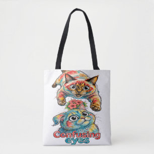 Cat Lover Cat Funny Siamese & Chartreux Charm 👁️ Tote Bag