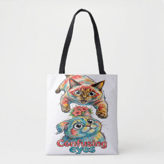 Cat Lover Cat Funny Siamese & Chartreux Charm 👁️ Tote Bag