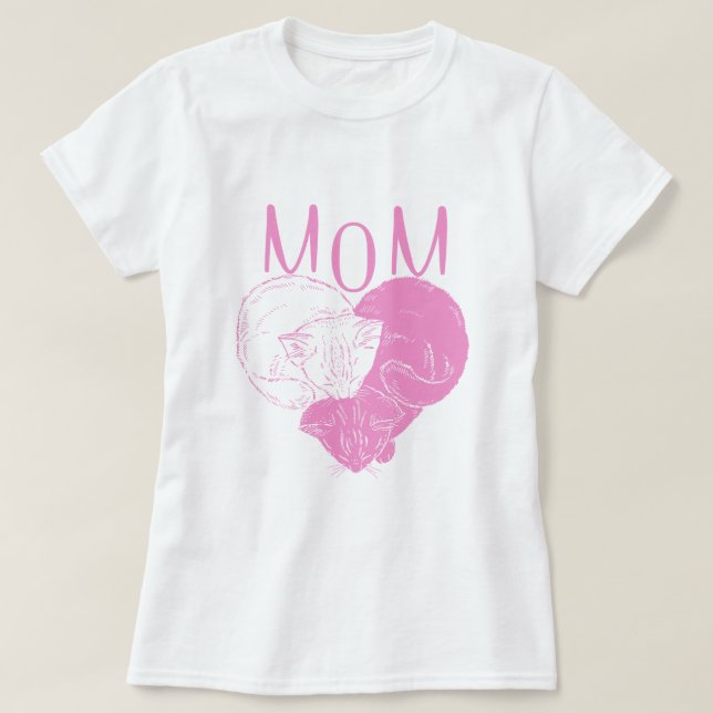 CAT LOVER  | Cat Mum Pink T-Shirt (Design Front)