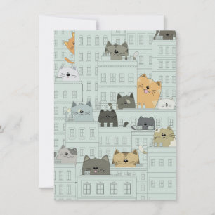 Cat Lover Cats And The City Invitation