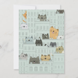 Cat Lover Cats And The City Thank You Card