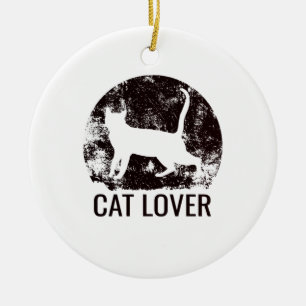 Cat Lover Ceramic Tree Decoration