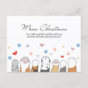 Cat Lover Christmas Card Animal Lover Postcard