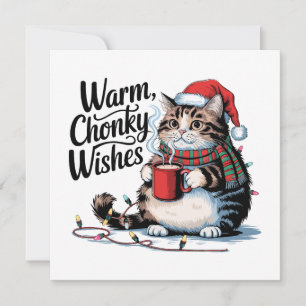 Cat lover Christmas greetings. Holiday Card