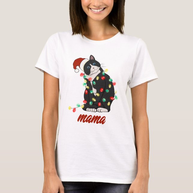 Cat lover Christmas Shirt for Women (Front)
