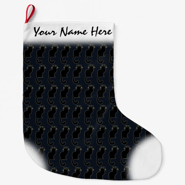 Cat Lover Christmas Stocking Customised Stocking (Front)